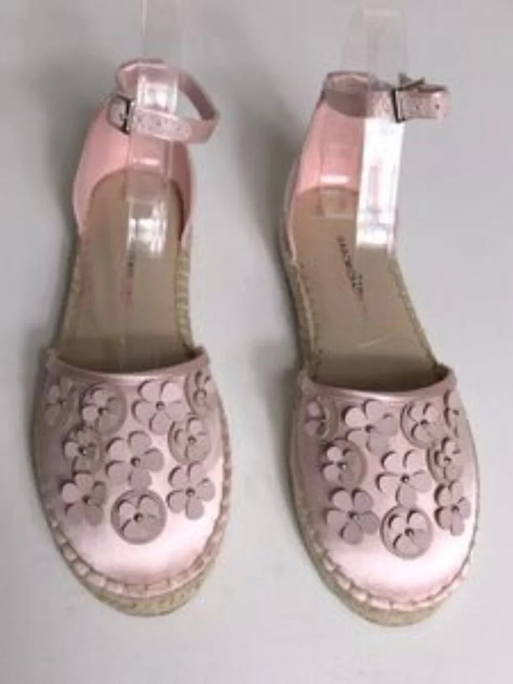 Isaac Mizrahi Floral Applique Satin Espadrilles